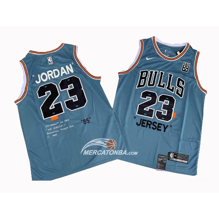 Maglia Chicago Bulls Michael Jordan No 23 Retro Blu